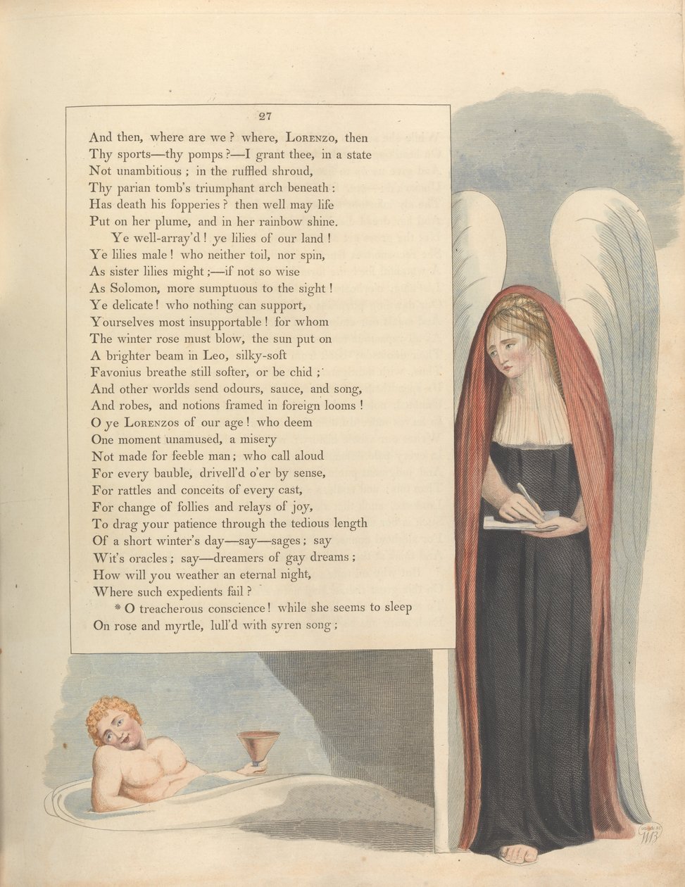 Pensamentos da Noite dos Jovens, Página 27, Ó consciência traiçoeira! de William Blake