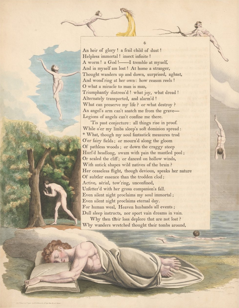 Pensamentos da Noite dos Jovens, Página 4, O que, apesar de minha alma, Fantastick mede de William Blake