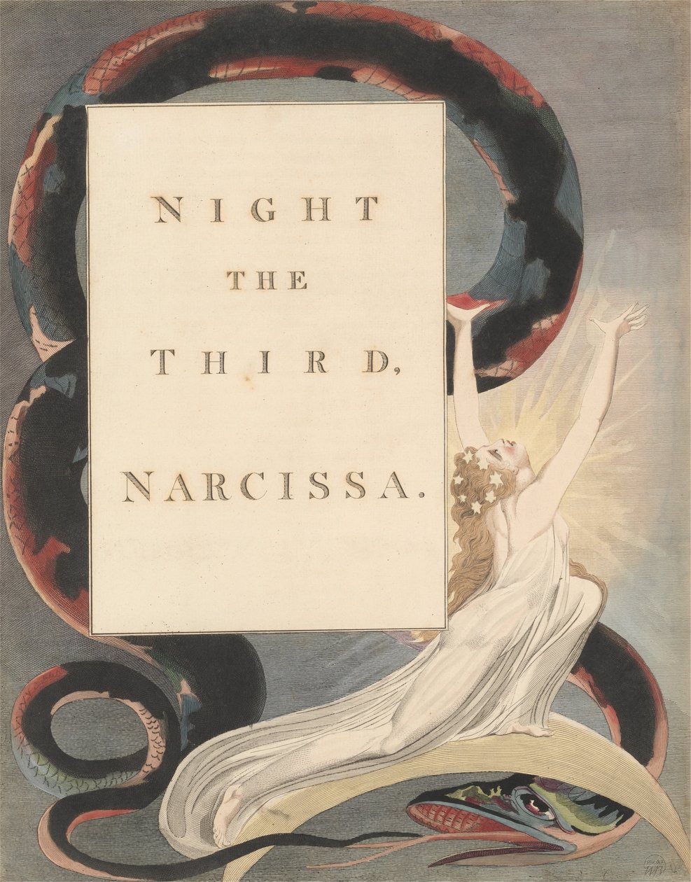 Pensamentos da Noite Jovem, Página 43, Noite Terceira, Narcisa. de William Blake