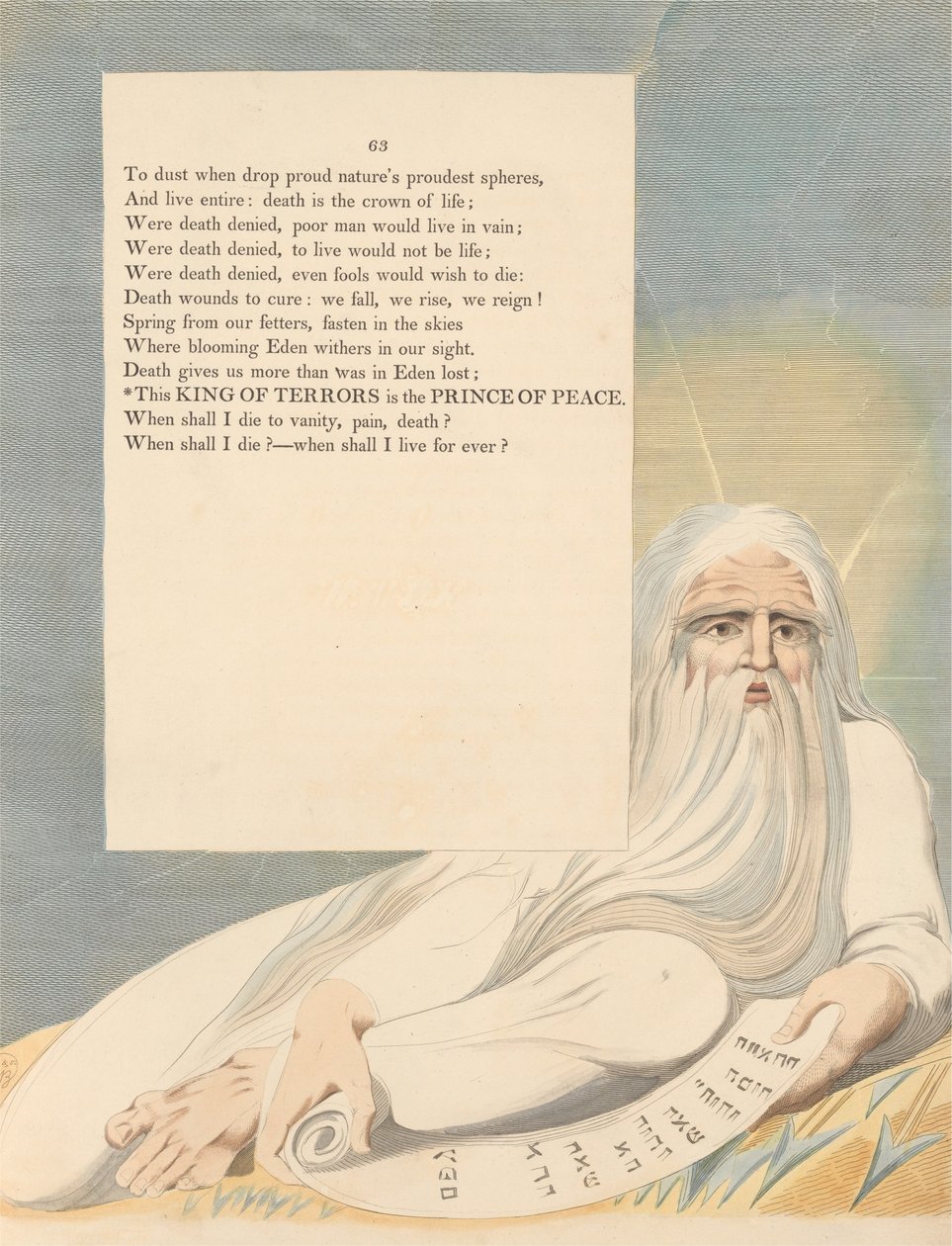 Os Pensamentos da Noite dos Jovens, Página 63, Este Rei dos Terrores É o Príncipe da Paz de William Blake