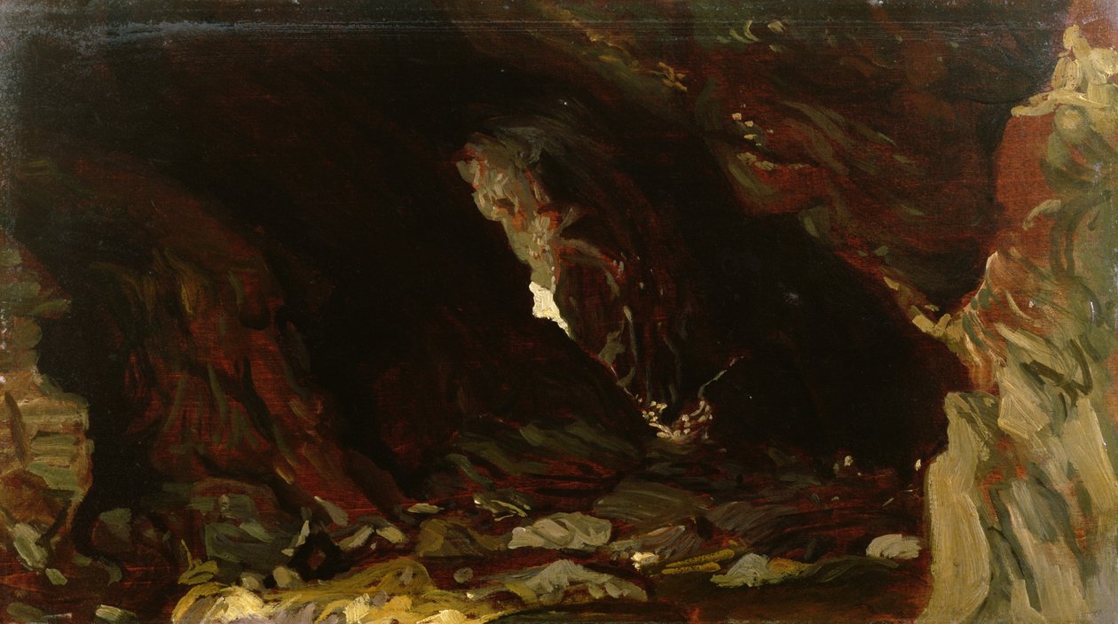 Caverna, Tintagel de William Blake Richmond