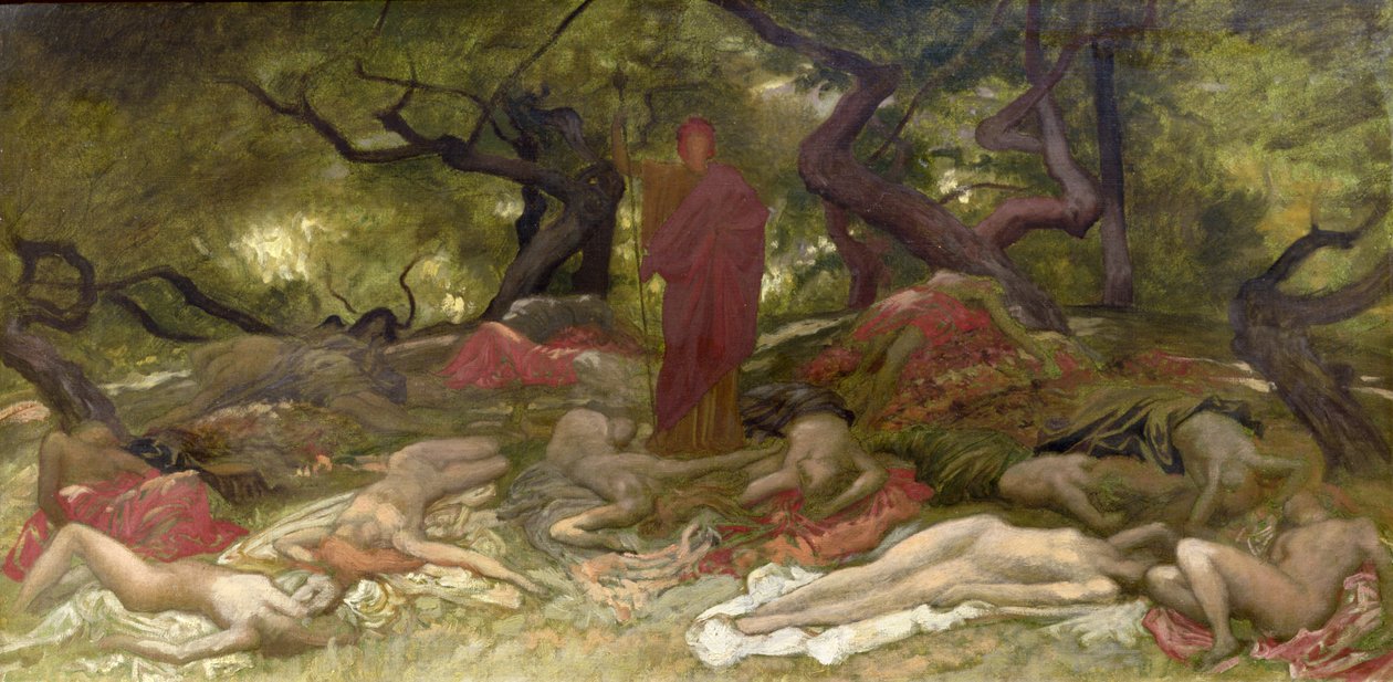 Dionísio e os bacantes, c.1900 de William Blake Richmond
