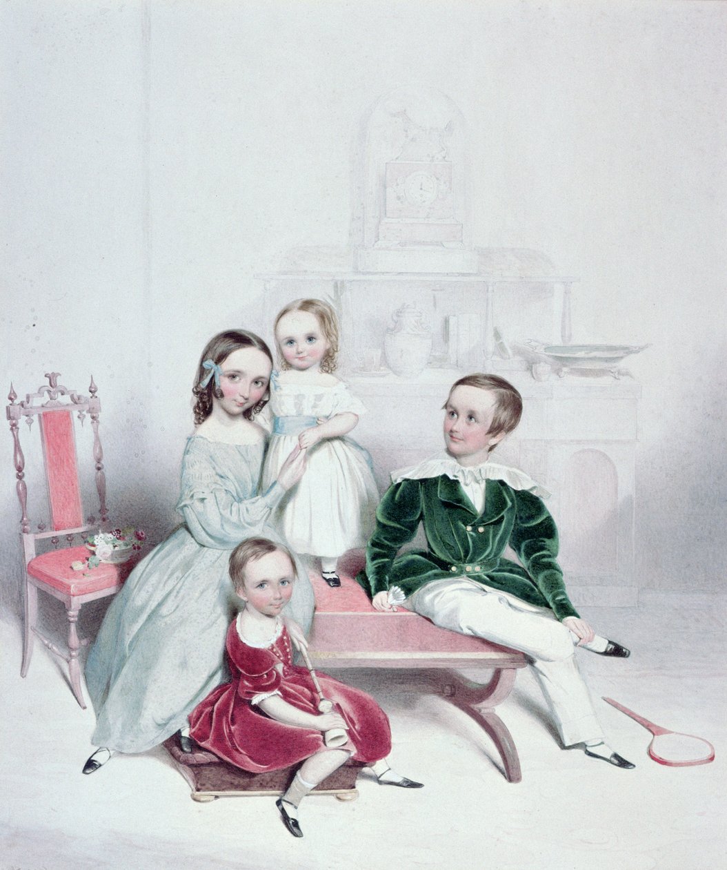 Um grupo de crianças do século XIX; de William Henry James Boot