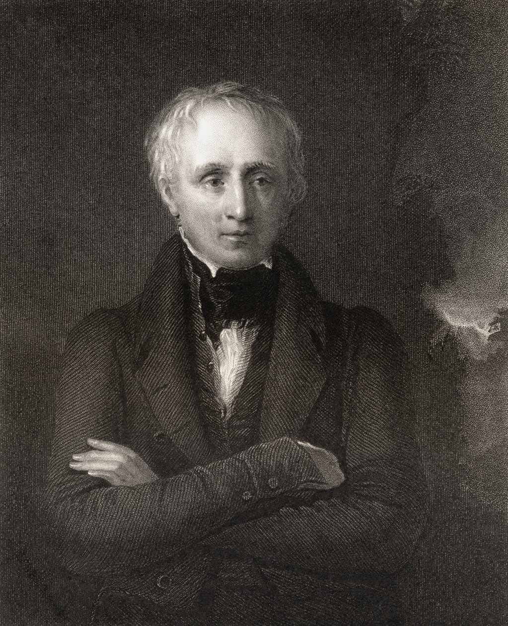 William Wordsworth, gravado por John Cochran (fl.1821-65), da National Portrait Gallery, volume IV, publicado em 1835 de William Boxall