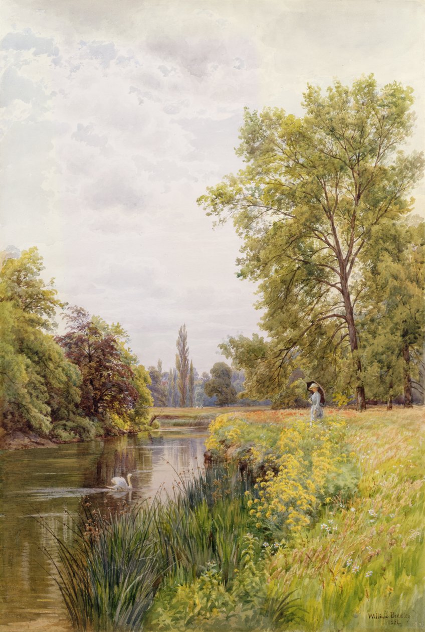 O Tamisa em Purley, 1884 de William Bradley