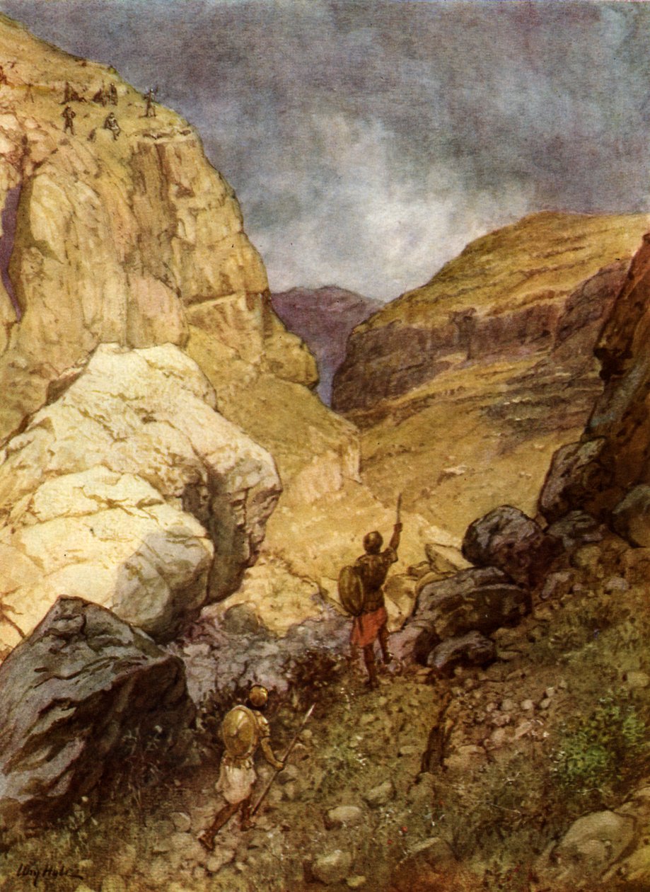 Jônatas e os filisteus - Bíblia de William Brassey Hole