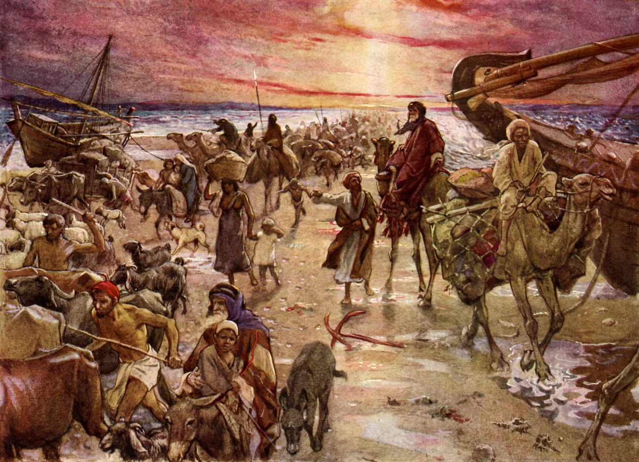 A passagem do mar vermelho - Bíblia de William Brassey Hole