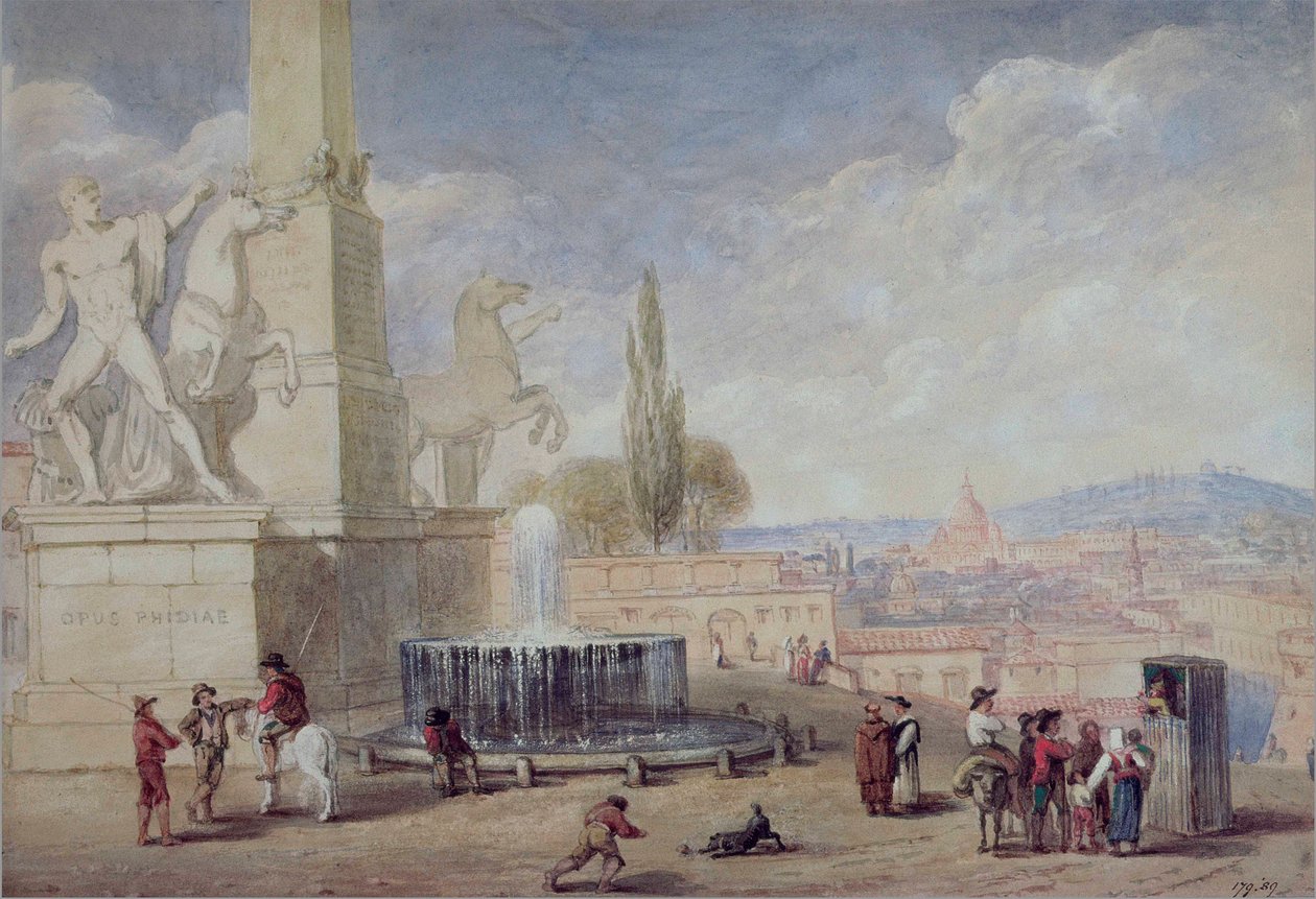 Monte Cavallo, Roma de William Brockedon