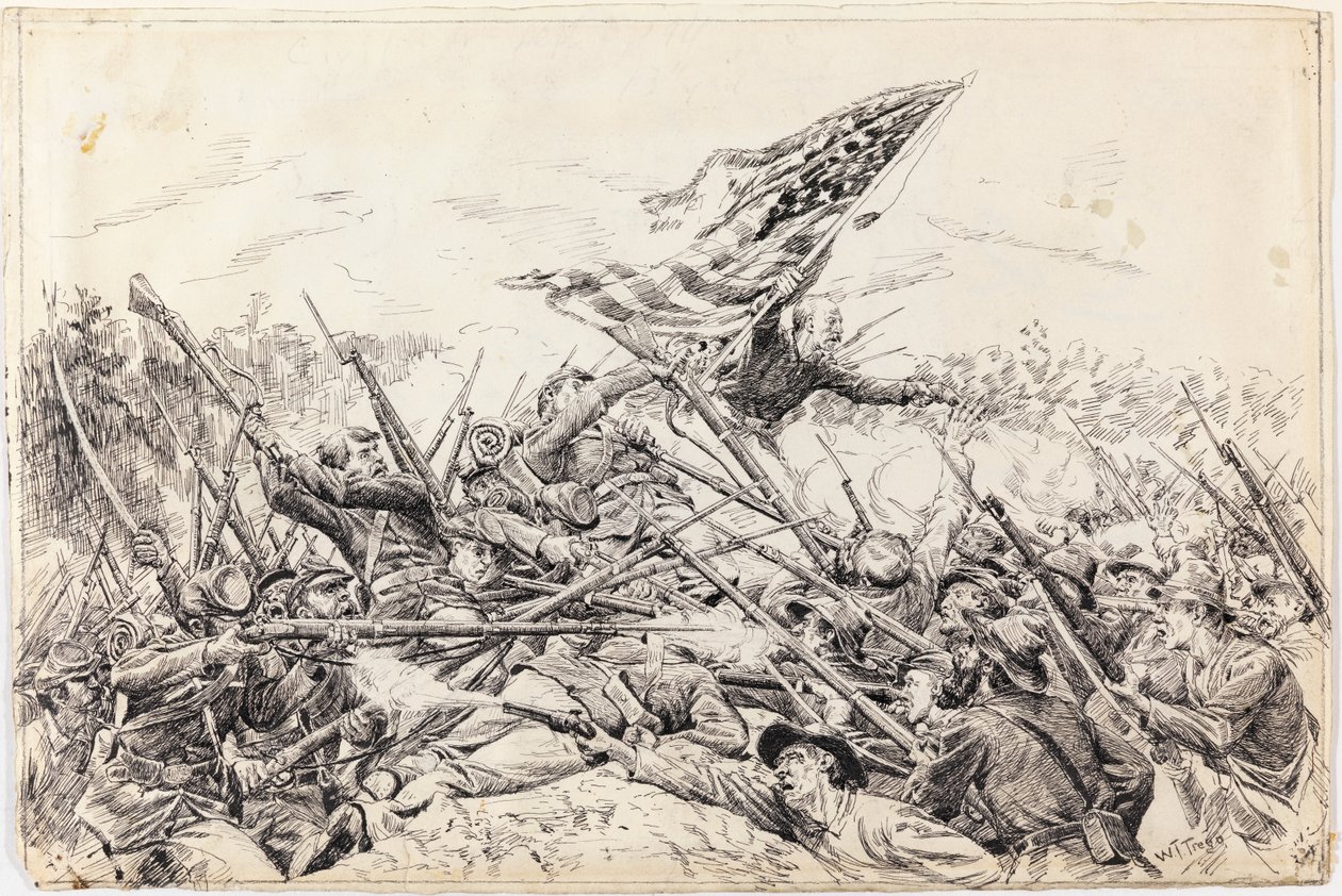 Corpo de Hancocks agredindo as obras no ângulo sangrento. de William Brooke Thomas Trego