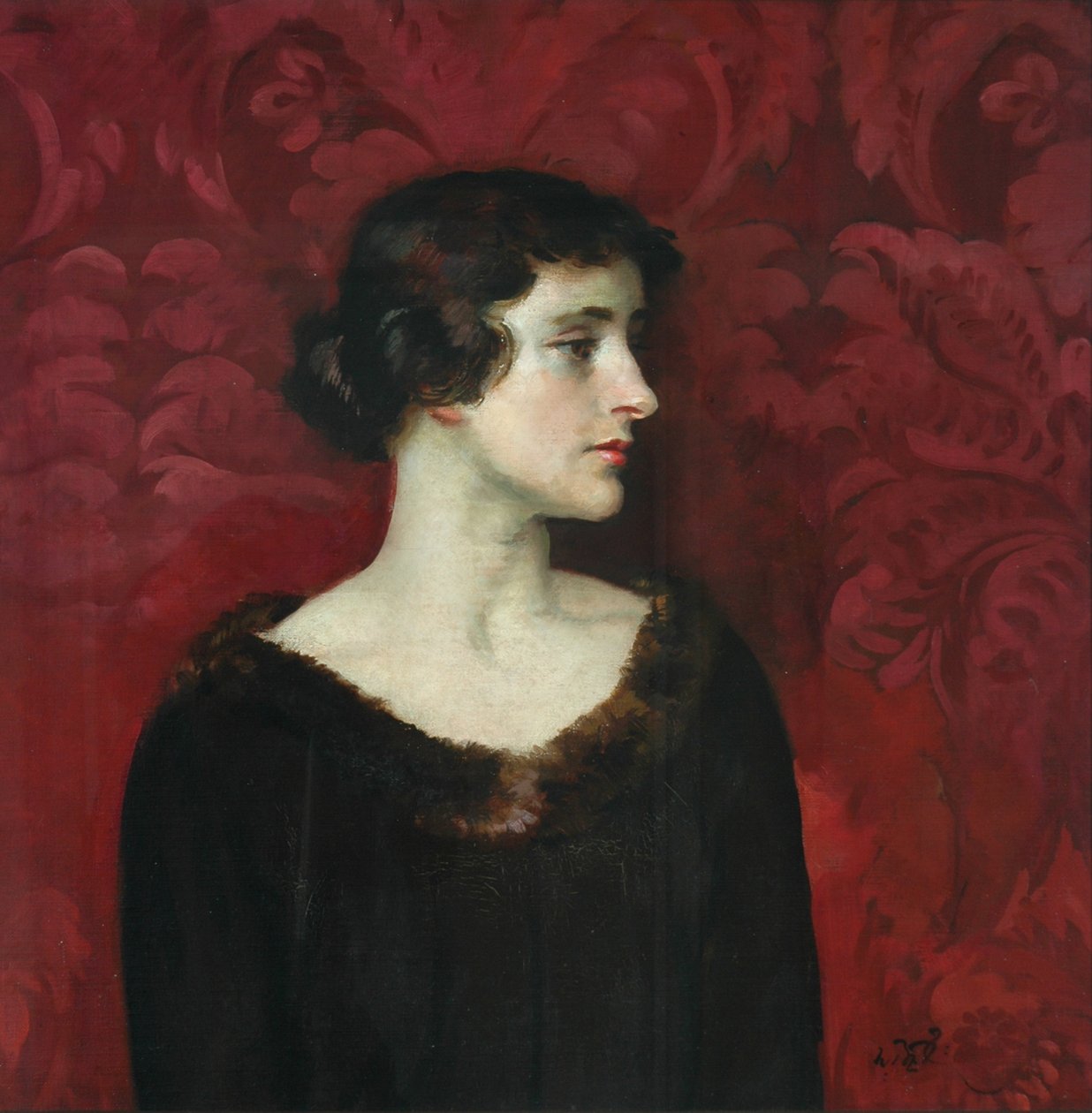 Mulher em marrom de William Bruce Ellis Ranken