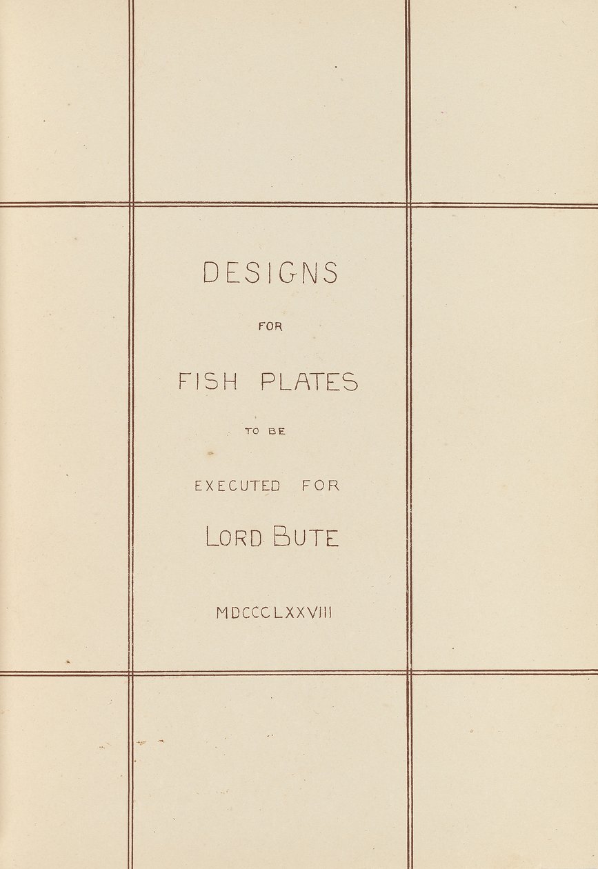 Frontispício para &39;Designs for Fish Plates&39;, 1878 de William Burges