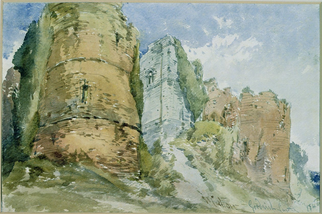 Castelo de Goodrich, Herefordshire de William Callow