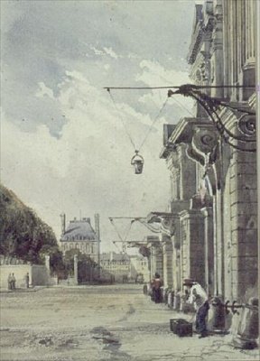 A Rue de Rivoli, perto das Tulherias, Paris de William Callow