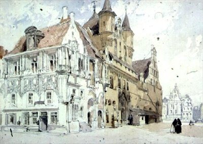 Câmara Municipal, Malines (wc no papel) de William Callow