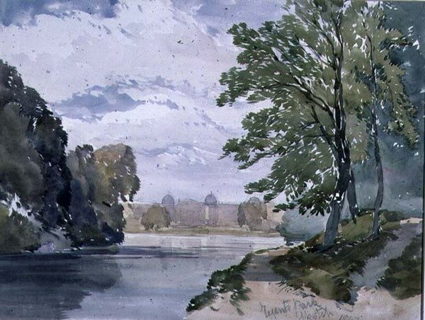 Vista no Regents Park, 1842 de William Callow