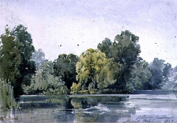 Vista no Jardim Botânico, Regents Park de William Callow
