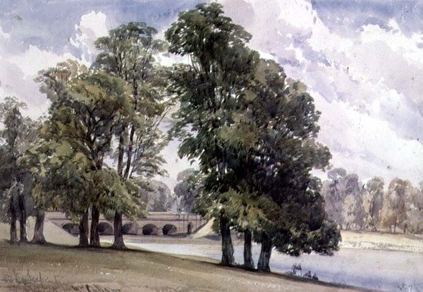 Vista na Serpentina, Hyde Park de William Callow