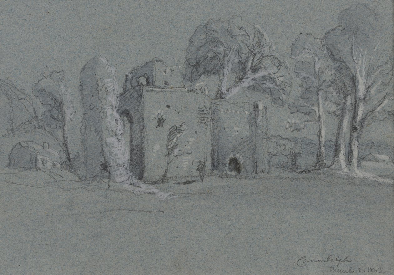 Cranleigh, 2 de novembro de 1843 (lápis em papel cinza destacado com branco) de William Cave Thomas