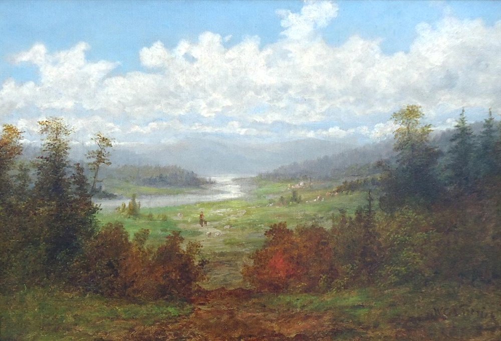 Paisagem do rio Linville de William Charles Anthony Frerichs