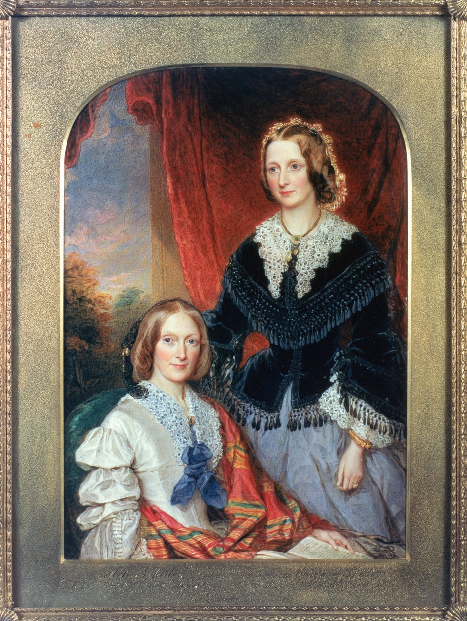 L para R Helen Shelley (1799-1885) e Margaret Shelley (1801-1885) de William Charles Ross