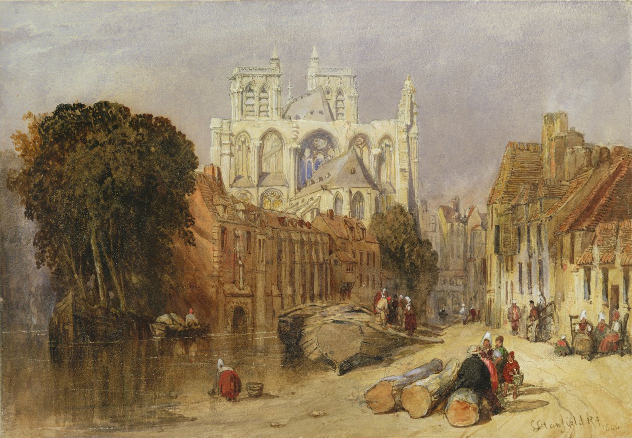 Abbeville (wc sobre grafite no papel) de Clarkson Frederick Stanfield