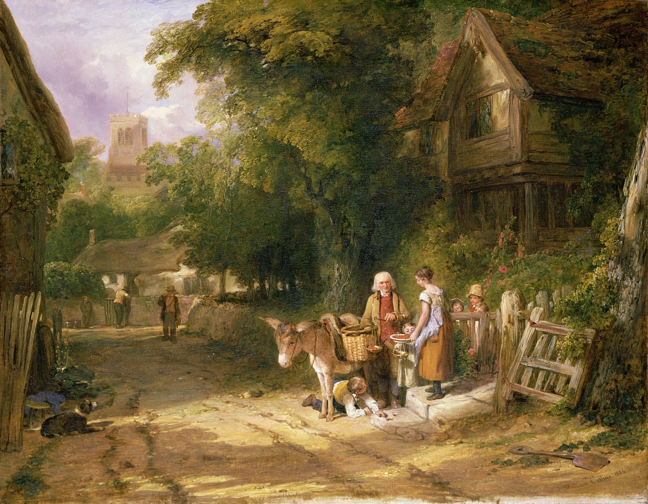 O vendedor de cereja, 1824 de William Collins