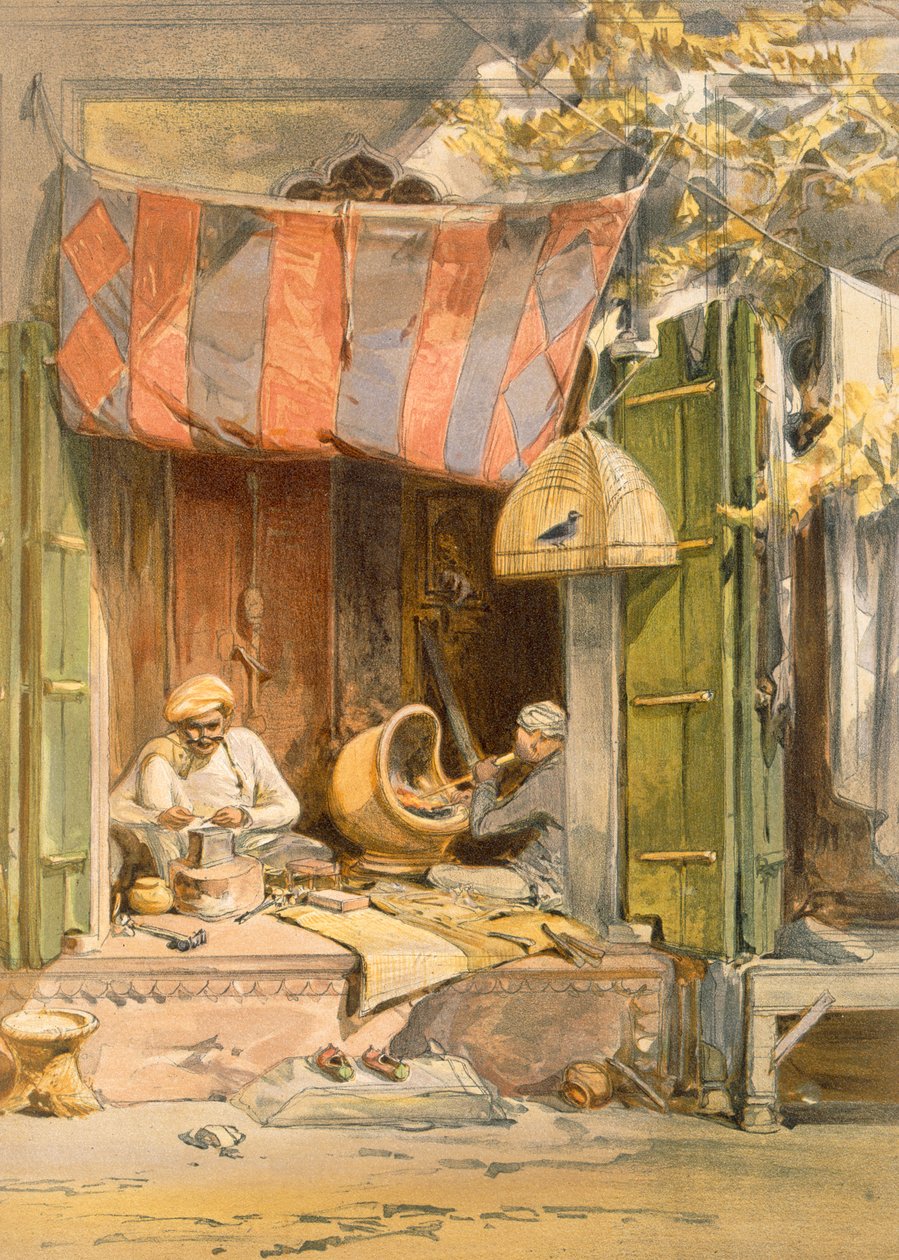 Delhi - joalheiro, de &39;India antiga e moderna&39;, 1867 de William Crimea Simpson