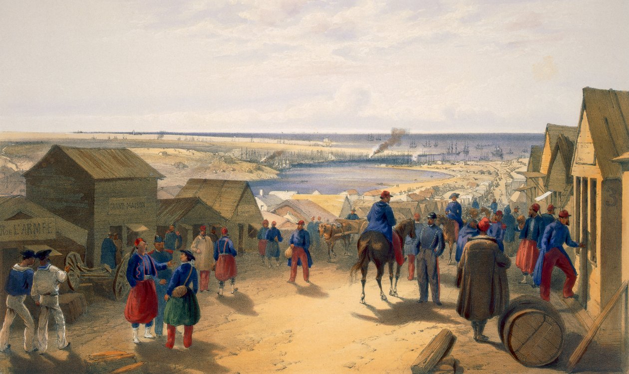 Kamiesch, prato de &39;O assento da guerra no Oriente&39;, pub. por Paul e Dominic Colnaghi und Co., 1856 de William Crimea Simpson