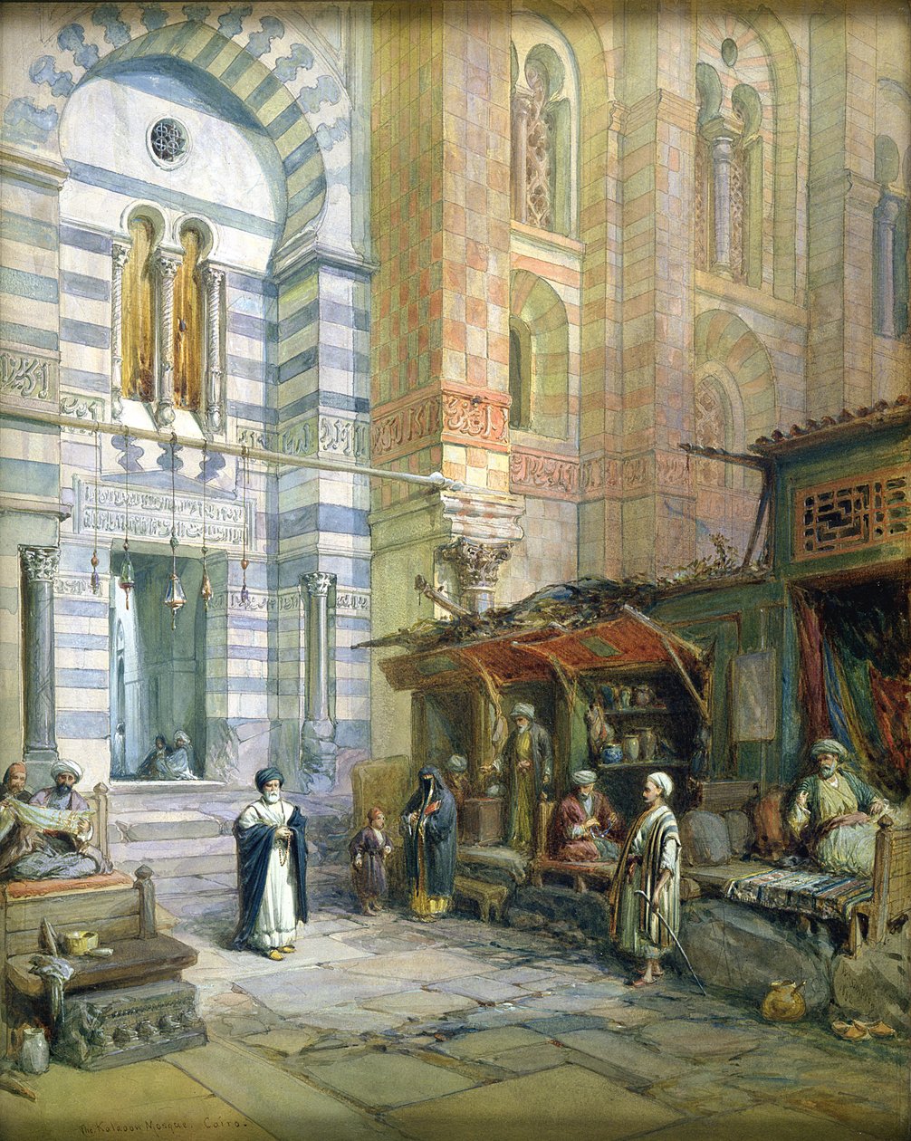 O Maristan ou Mesquita-Hospital de Kalaun, Cairo, 1882 de William Crimea Simpson