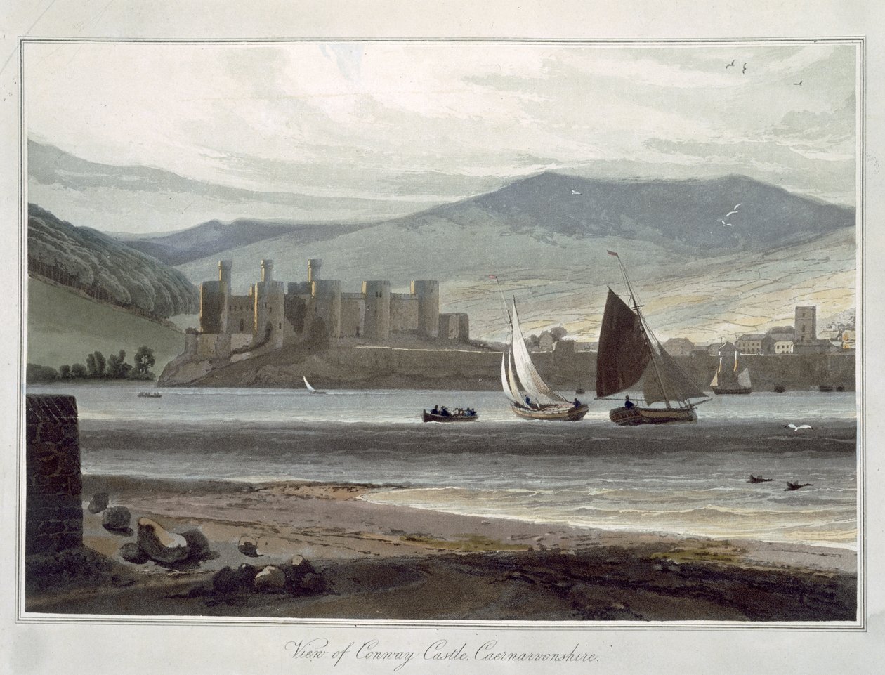 Rassella, perto de Kilmartin, Loch Creran, Argyll, de "Uma viagem pela Grã-Bretanha empreendida entre os anos de 1814 e 1825", publicada em 1817 (aquatint) de William Daniell