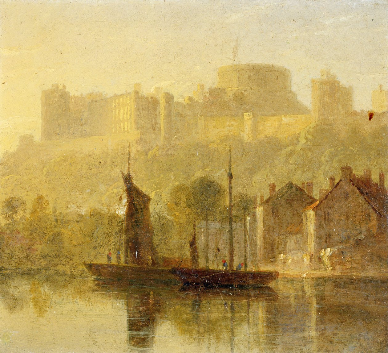 Castelo de Windsor do Tâmisa (óleo no moinho) de William Daniell