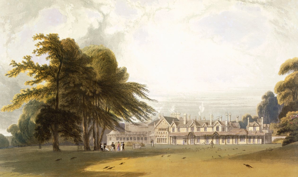 Windsor Park: a Royal Lodge, de "Views of Windsor, Eton e Virginia Water", c.1827-30 de William Daniell