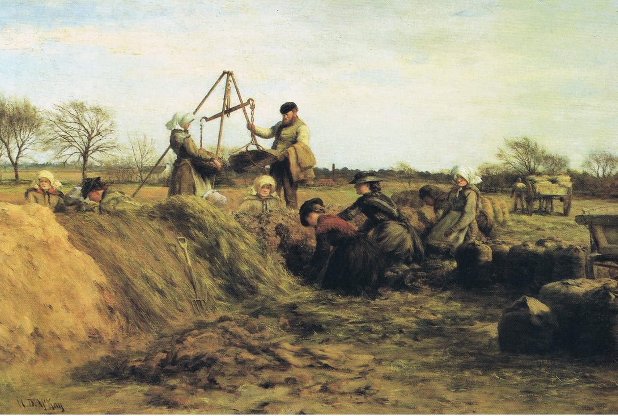 Campo trabalhando na primavera - nos poços de batata de William Darling Mackay
