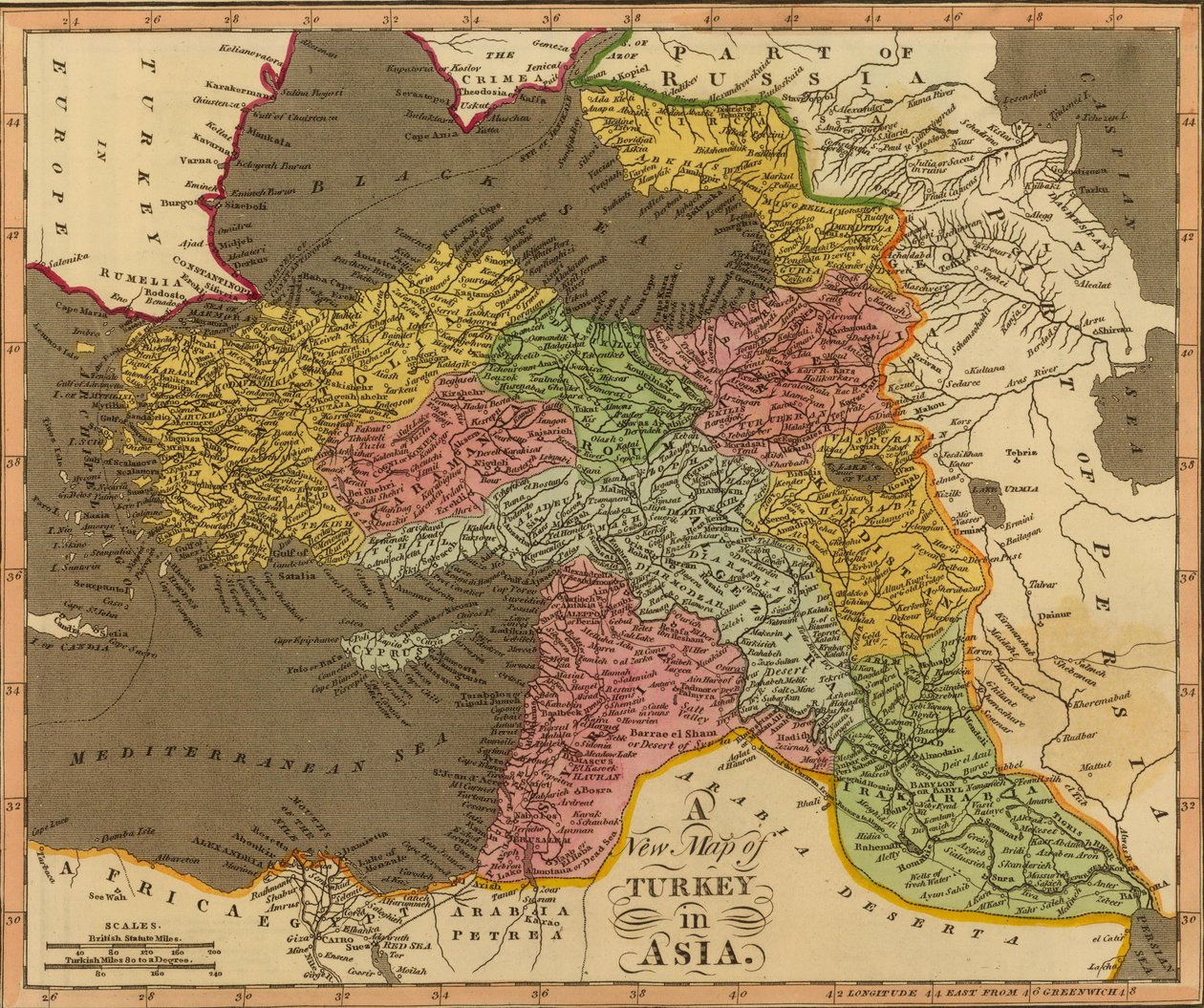 Um novo mapa da Turquia na Ásia. de William Darton