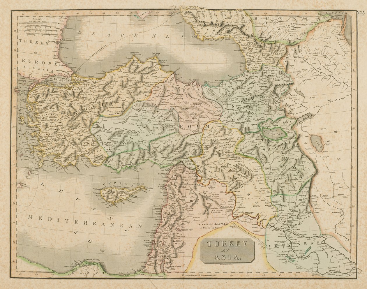 Turquia na Ásia (gravura colorida à mão) de William Dassauville