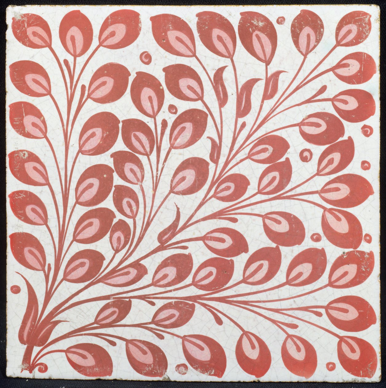 Azulejo com design foliate (cerâmica) de William de Morgan