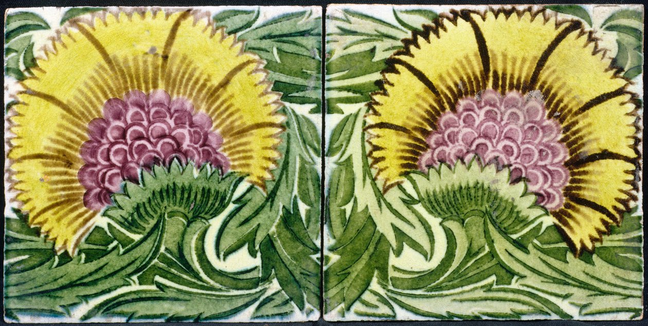 Azulejos com design de estilo persa (cerâmica) de William de Morgan