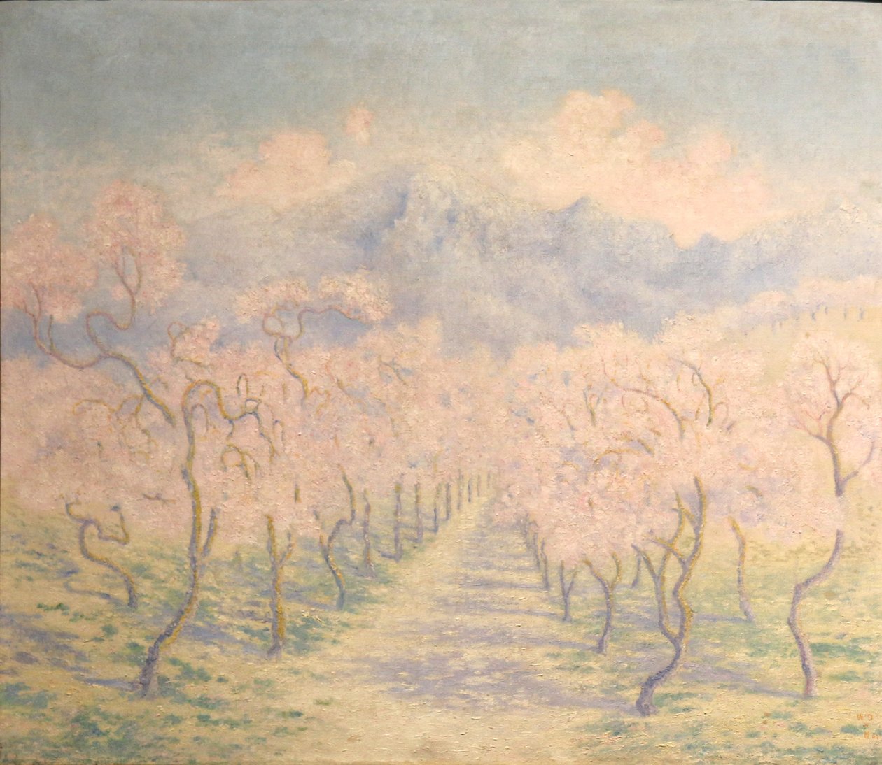 Les amandiers, BalearesnEnglish: Amendoeiras, BalearicNNederlands: De Amandelbomen, Balearenn de William Degouve de Nuncques