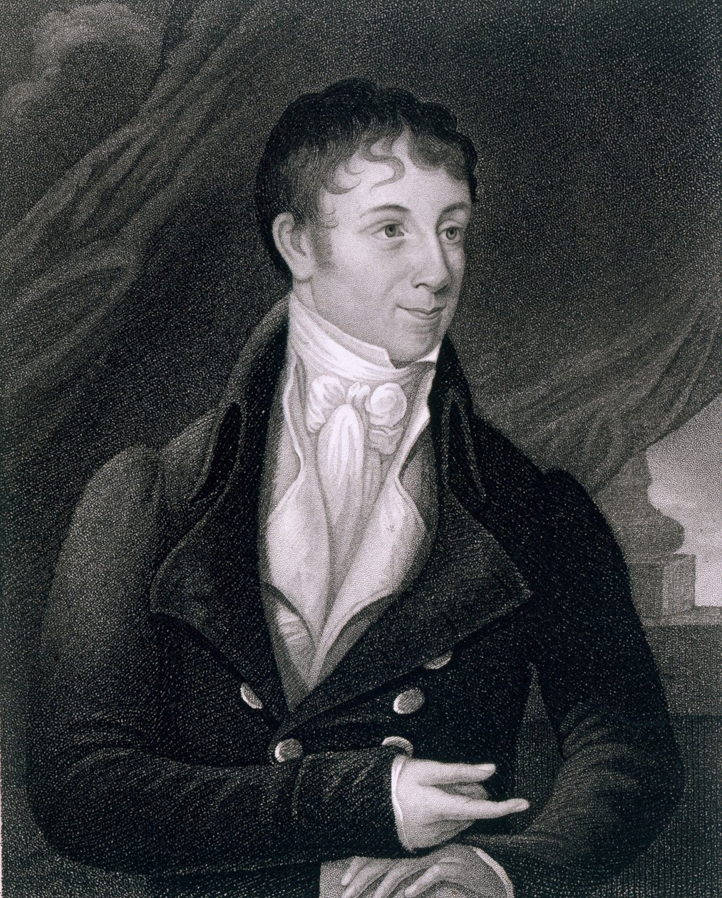 Charles Brockden Brown (1771-1810) gravado por John B. Forrest (1814-70) de William Dunlap