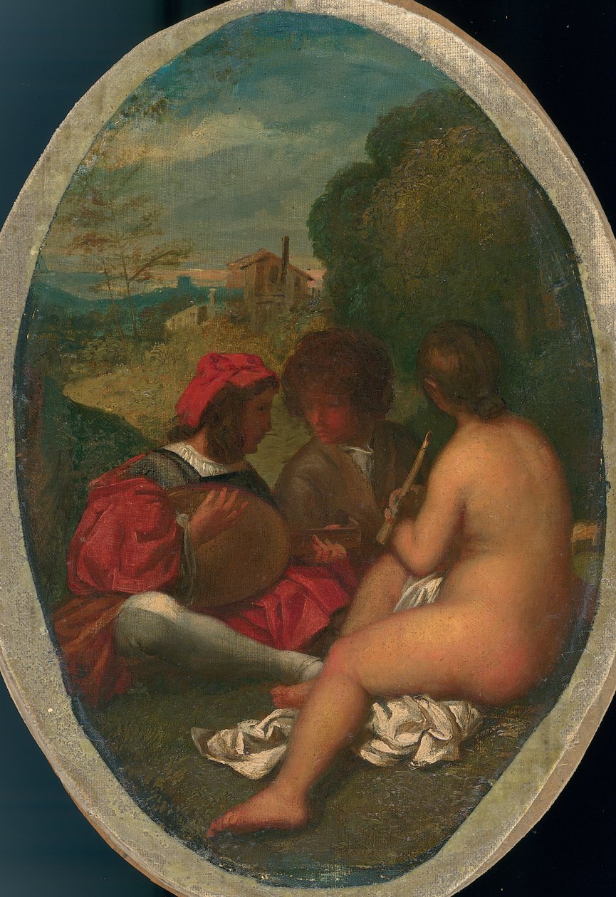 Le Concert Champetre, depois de Ticiano (óleo sobre tela colocado a bordo) (ver também 288056) de William Etty