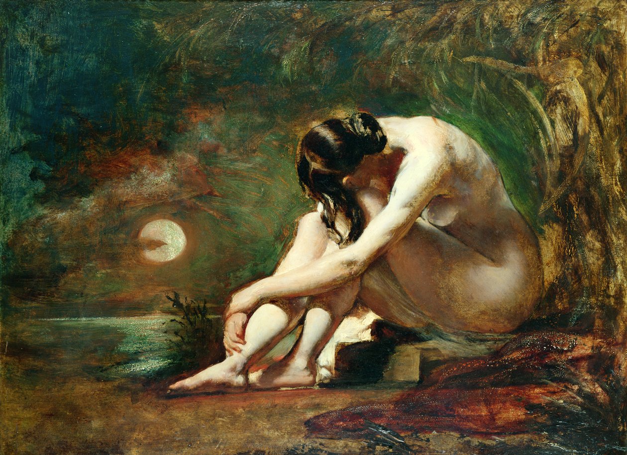 Nu ao Luar (óleo) de William Etty