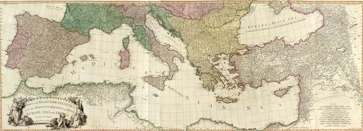 Mediterrâneo composto. de William Faden
