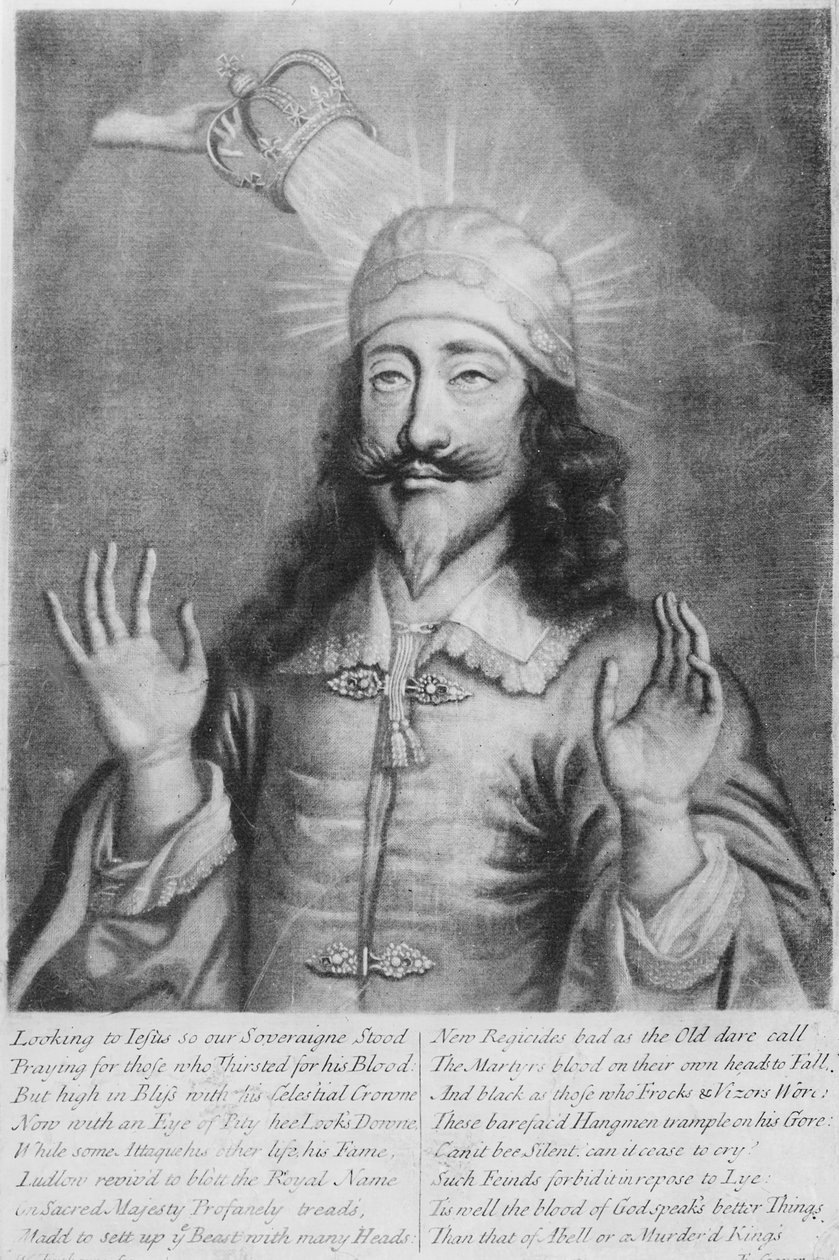 "Destrutível como indestrutível, ode a Charles 1 (1600-1649), gravado por E. Cooper de William Faithorne