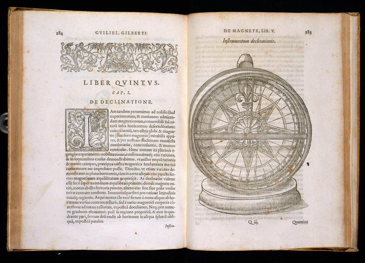 Experimentando nas propriedades de metais magnéticos, do capítulo 5 do ímã, Corpos Magneticisque eo ímã da Grande Terra, Pub. Pedro Curto, Londres, 1600 de William Gilbert