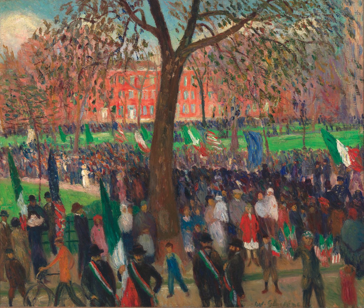 Parada, Washington Square de William James Glackens