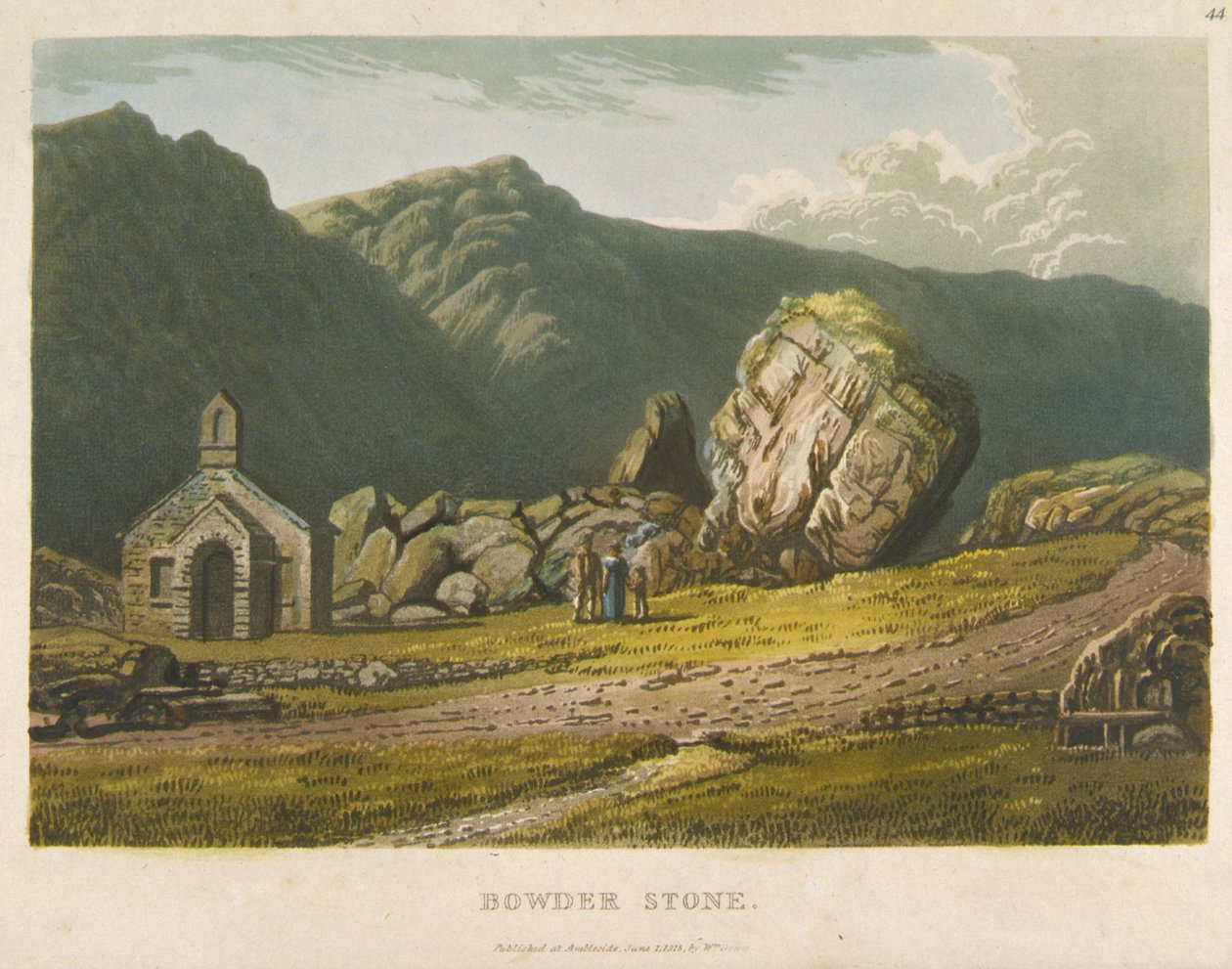 A pedra de Bowder, Keswick, Cumbria de William Green
