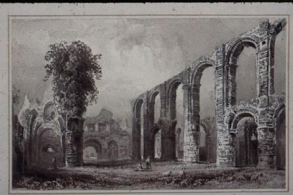 St. Botolphs Priory, Colchester, Essex de William Henry Bartlett