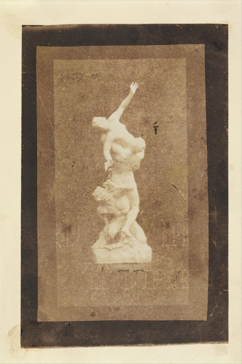 (Estatueta do Estupro dos Sabinos (cópia de Brewsters de uma impressão de Talbot)) de William Henry Fox Talbot