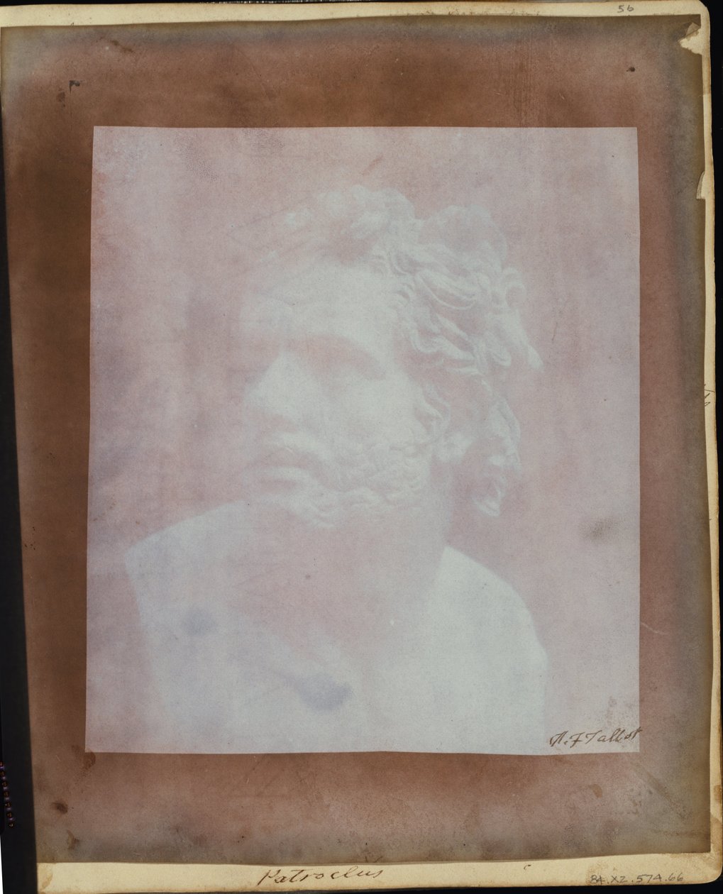 Busto de Pátroclo. de William Henry Fox Talbot