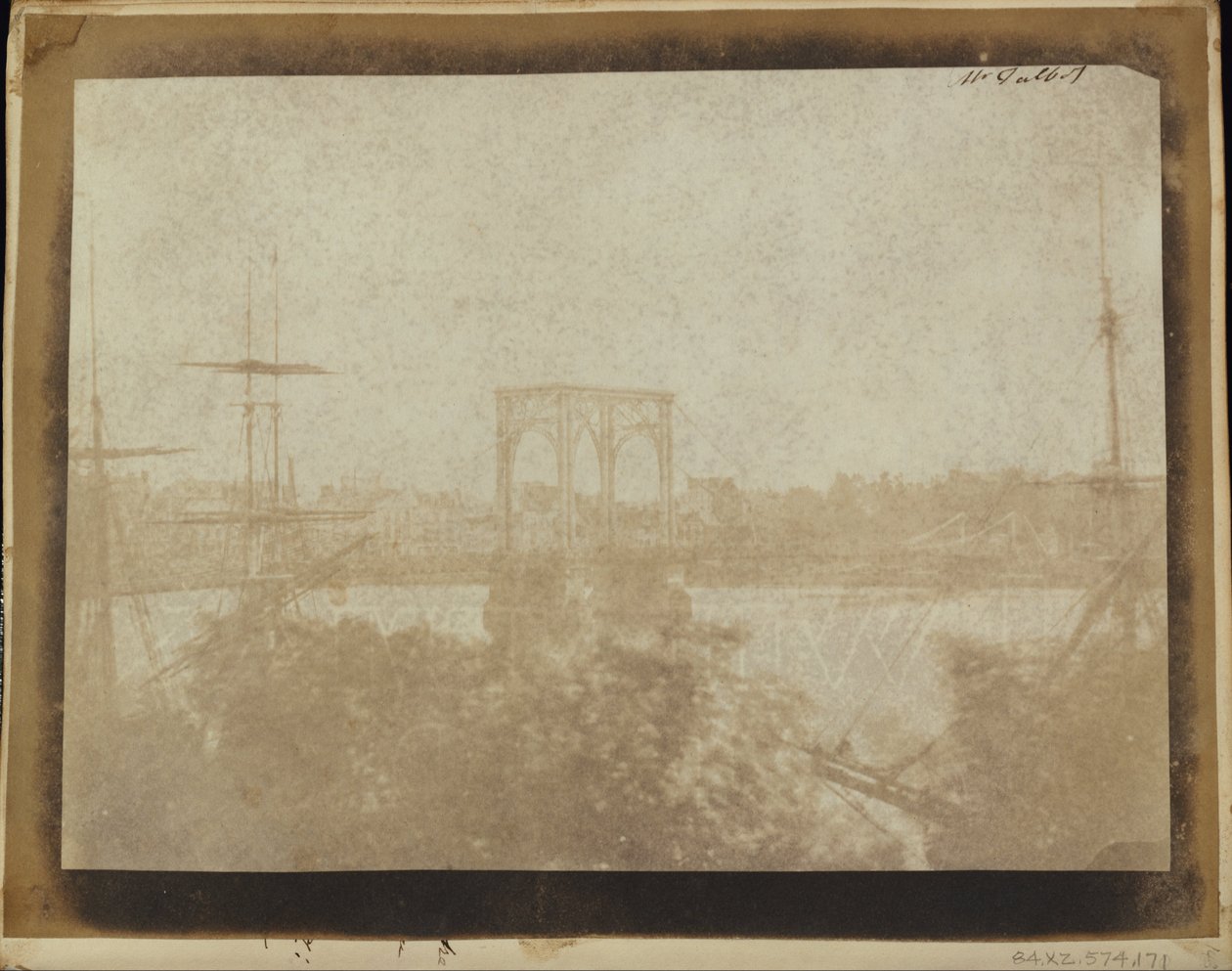 Ponte Suspensa, Rouen. de William Henry Fox Talbot